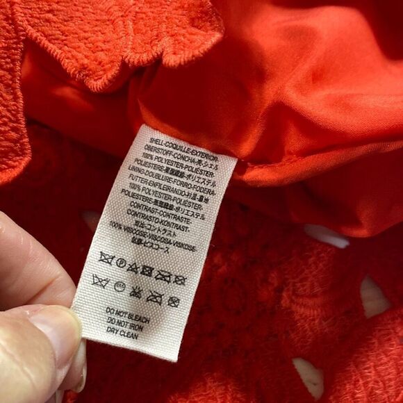 Saylor x Free People Erin Red Lace Strapless Knee Length Pretty  Dress Coral Red - Picture 14 of 15